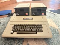 Apple II with disk drives on top.JPG